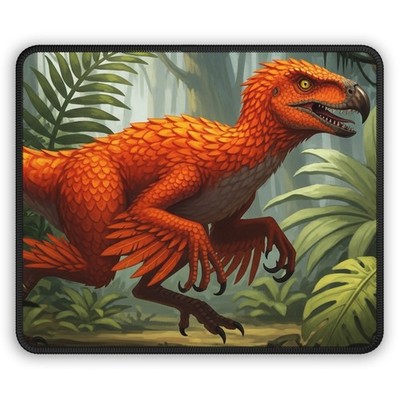 Orange Raptor Gaming Mouse Pad