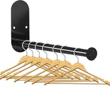 2 Section Retractable Clothes Hanger Storage Rack Stainless Steel Coat Hanger