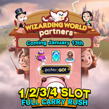 MONO-POLY GO Partners Event   Wizarding World Partners   Full Carry  Fast Cheap