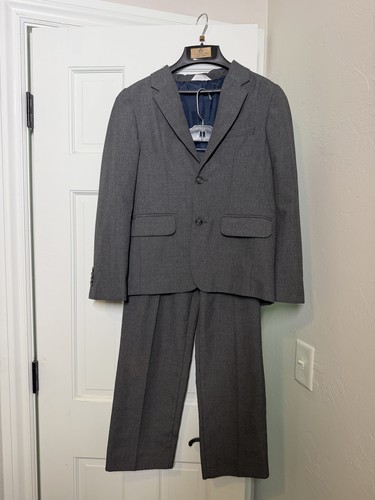 CAT & JACK Size 12 Gray Suit Set Jacket Pants Outfit Holiday Boys