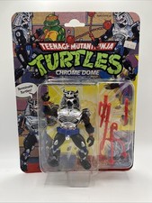 Vintage Teenage Mutant Ninja Turtles Chrome Dome Figure TMNT - (1991) *READ*