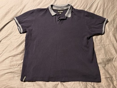 Threadbare Navy Blue Pique Polo Shirt Men s XL Short Sleeve