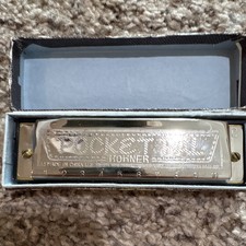 HOHNER Pocket Pal Diatonic Harmonica Key of C Chrome Finish Silver/Black w/ Case