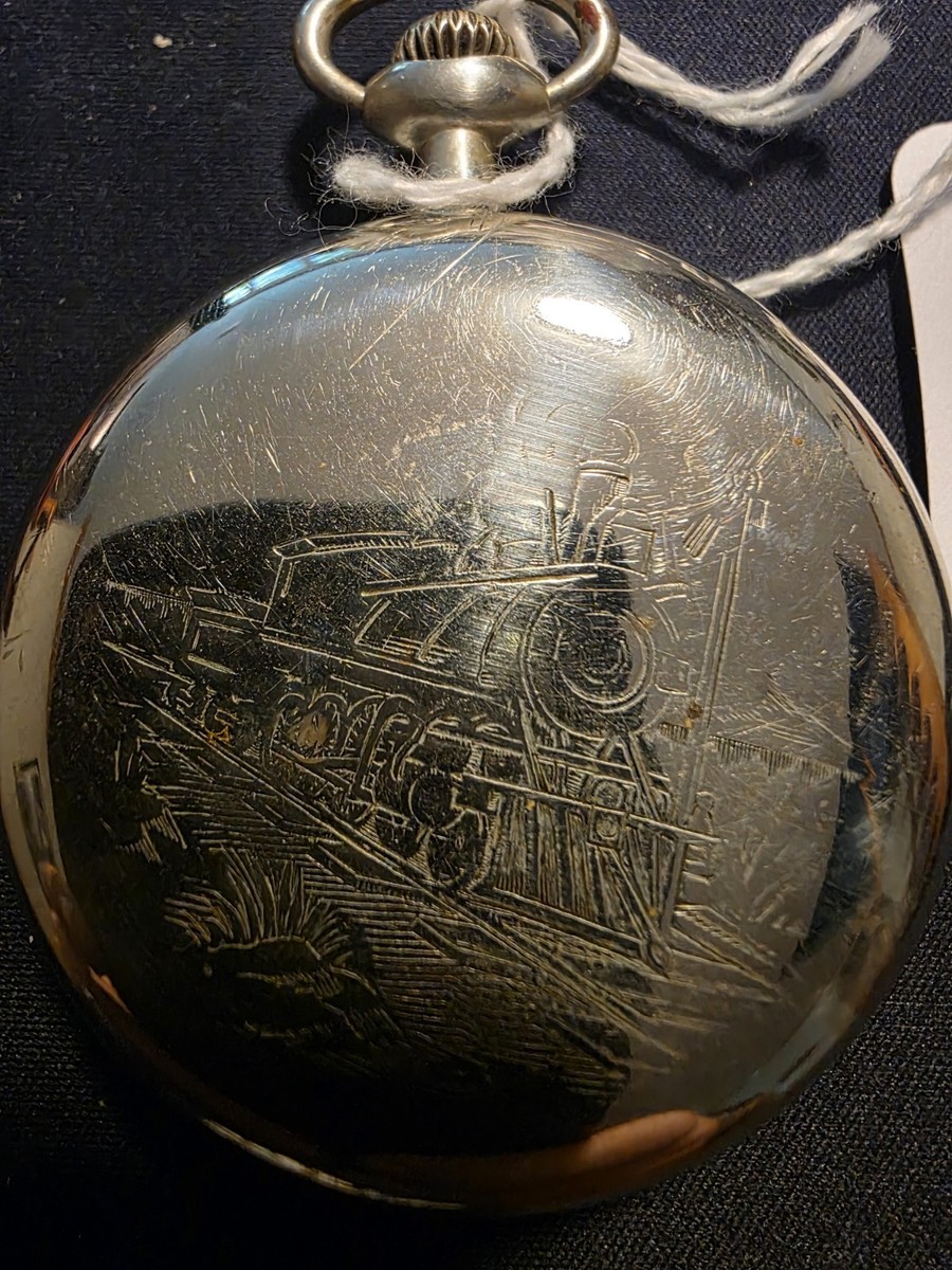 1920 Elgin Grade 290 Size 16 Pocket Watch Train Silverode Case Runs 7J View 2
