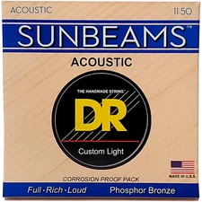 DR Strings Sunbeam Phosphor Bronze Medium Lite Acoustic Guitar Strings