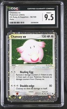 CGC 9.5 MINT+ Chansey ex 2003 EX Ruby & Sapphire 96/109 Holo Pokemon Card
