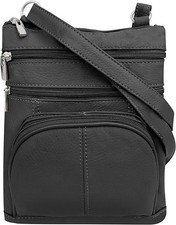 Roma Leathers Large Classic Carry-all Messenger Purse Roma Leathers Large Classic Carry-all Messenger Purse