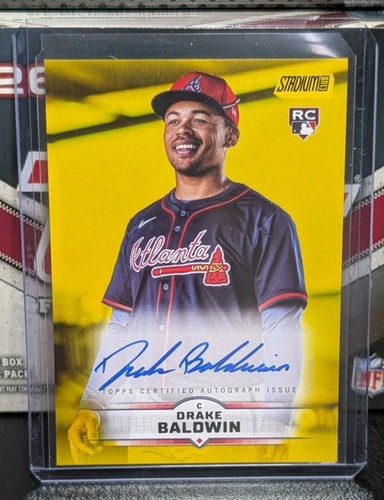 Drake Baldwin [Yellow] #SCBA-DBA 2025 Topps Stadium Club Autograph card