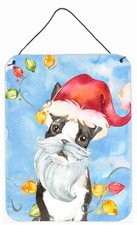 Caroline's Treasures CK2473DS1216 Christmas Lights Boston Terrier Wall Or Door