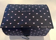 MARY KAY TRAVEL ROLL UP BAG ORGANIZER HEARTS HANGING W/ 4 REMOVABLE POUCH NWOT
