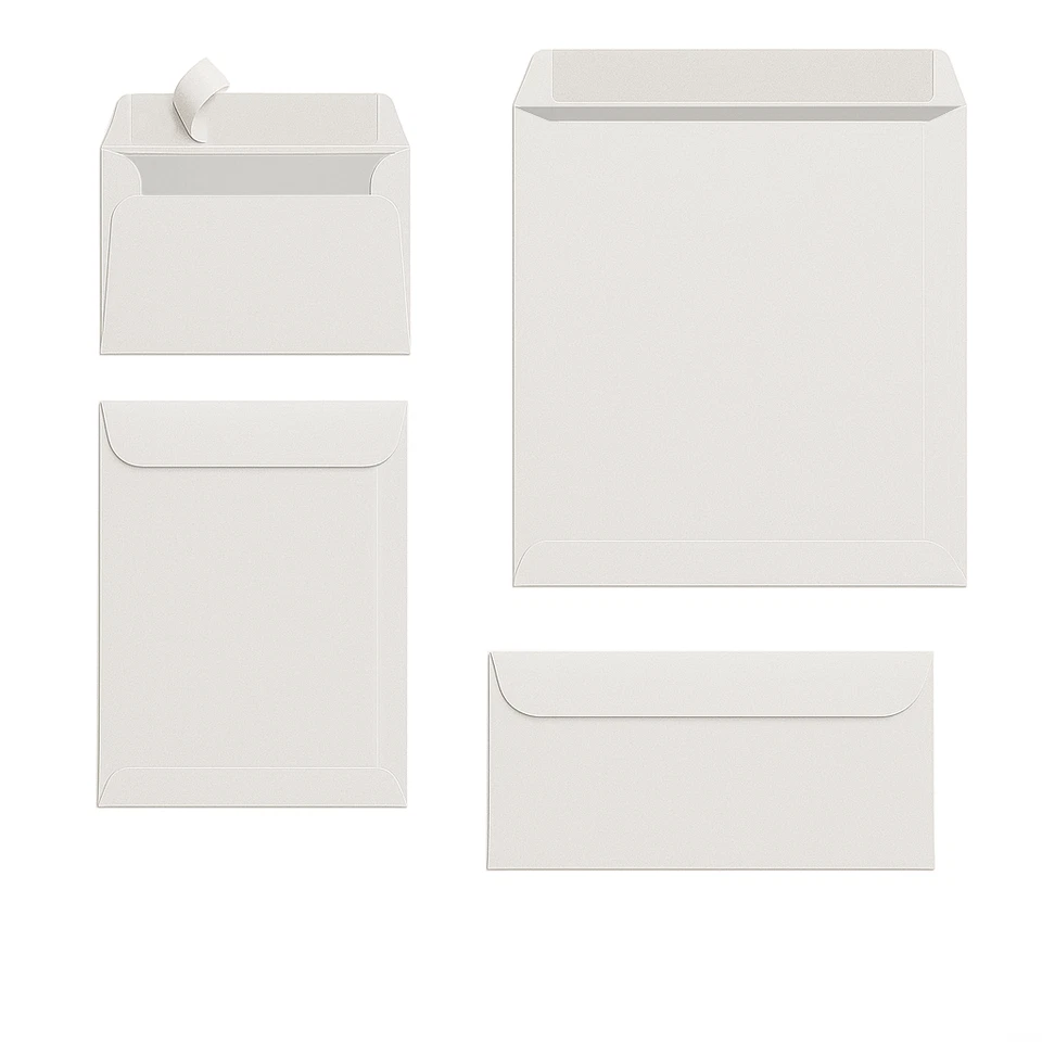 BK-POWERTCS 25 x Stück Briefumschläge Kuverts für Brief DIN Lang C4 C5 C6 ohne Fenster