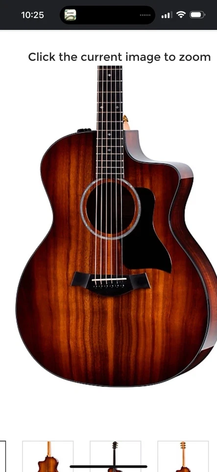 Taylor 224ce-K DLX Grand Auditorium Acoustic-Electric Guitar with Hard Case - Image 4 of 4