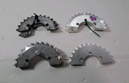 Set Of 7 Split Sprocket Halves Assorted Sizes