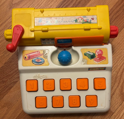 Vintage Chicco Tac Play Typewriter Made In Italy Working
