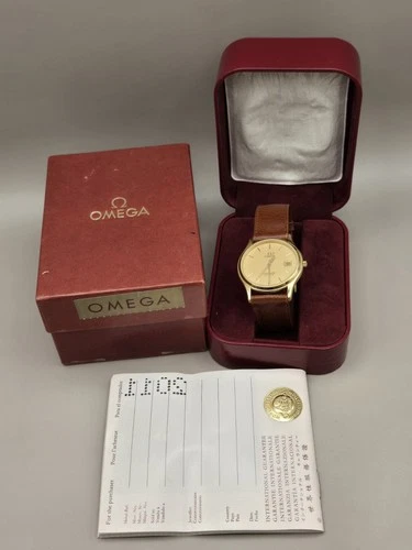 Vintage Omega Seamaster 33mm Textured Date Dial Swiss Quartz Mens Watch 196.0251