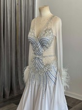 A gorgeous - and lucky - white ballroom gown sale. Size S-M, 5'5-5'8, very light