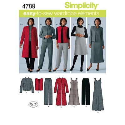 SIMPLICITY 4789 MISSES DAMEN SEPARAT Schnittmuster Größen 10-18 & 20W-28W