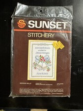 Unopened Vintage 1981 Sunset Stitchery Wedding Bells Kit 755