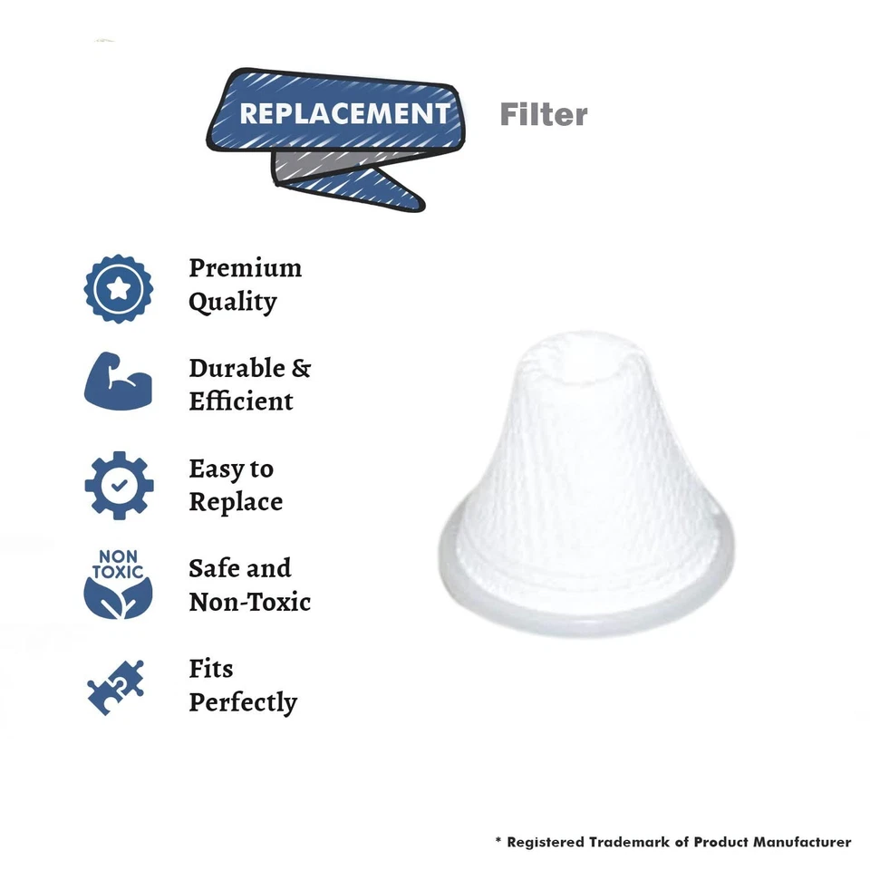 Se adapta a Dirt Devil BD30005, BD30010, F105, 8V filtro de mano abatible rápido paquete de 3 # AD40 Foto 3 de 4