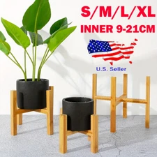S/M/L/XL Bamboo Shelf Flower Pot Plant Stand Rack Garden In/Outdoor Patio NEW