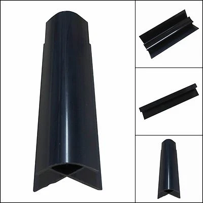 Black 10mm Trims For Shower Wall Panels PVC Wet Wall Bathroom Cladding 2.4m