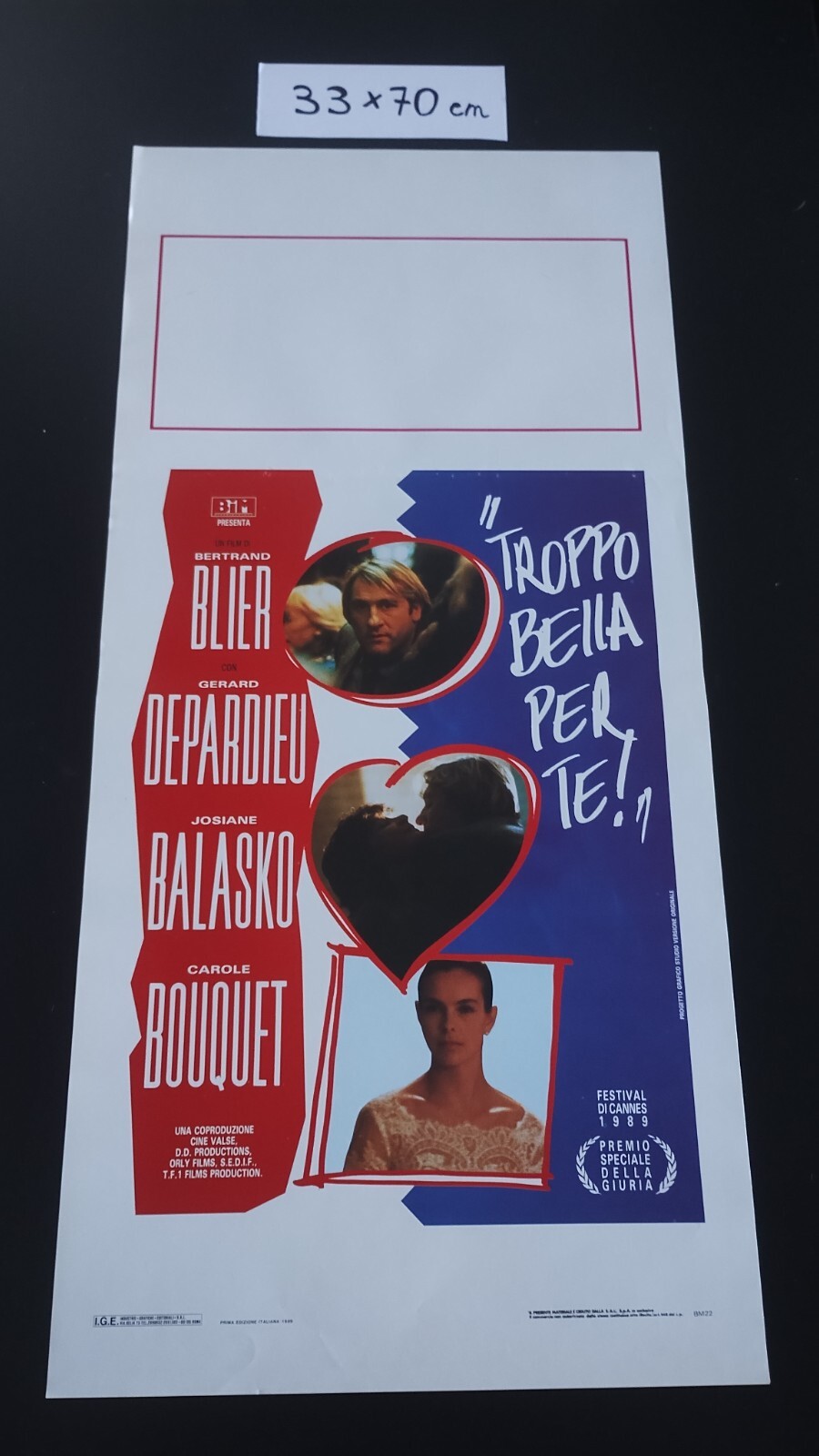 Locandina originale film Troppo bella per te! (1989) - Regia di Bertrand Blier