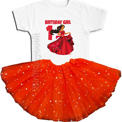 Elena of Avalor Party 1st Birthday Red Tutu Outfit Personalized Name option