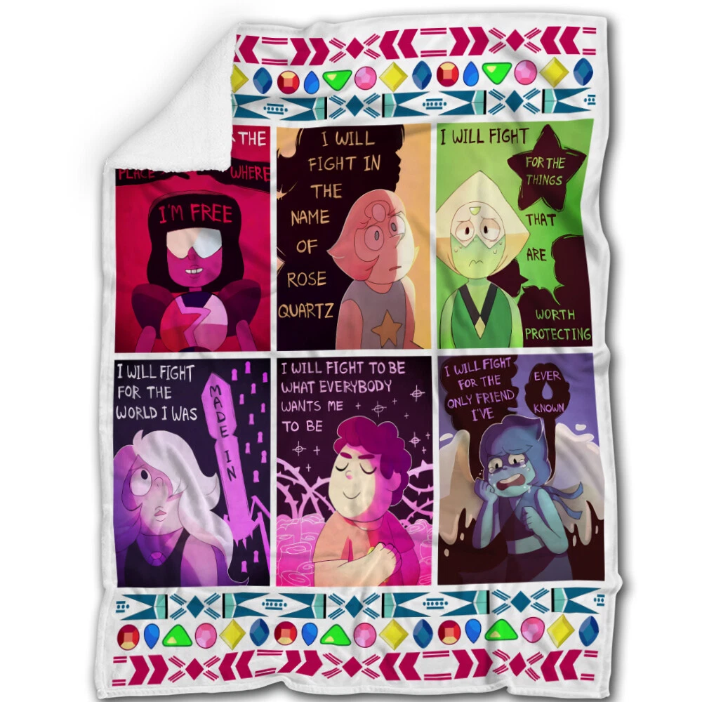 Steven Universe Printed Blanket, Steven Universe Cartoon Fleece Sherpa Blanket