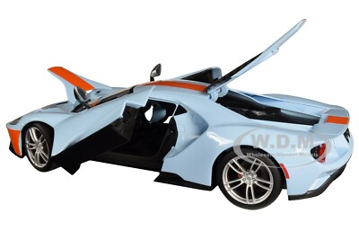 2017 FORD GT BLUE W/ORANGE STRIPE SPECIAL EDITION 1/18