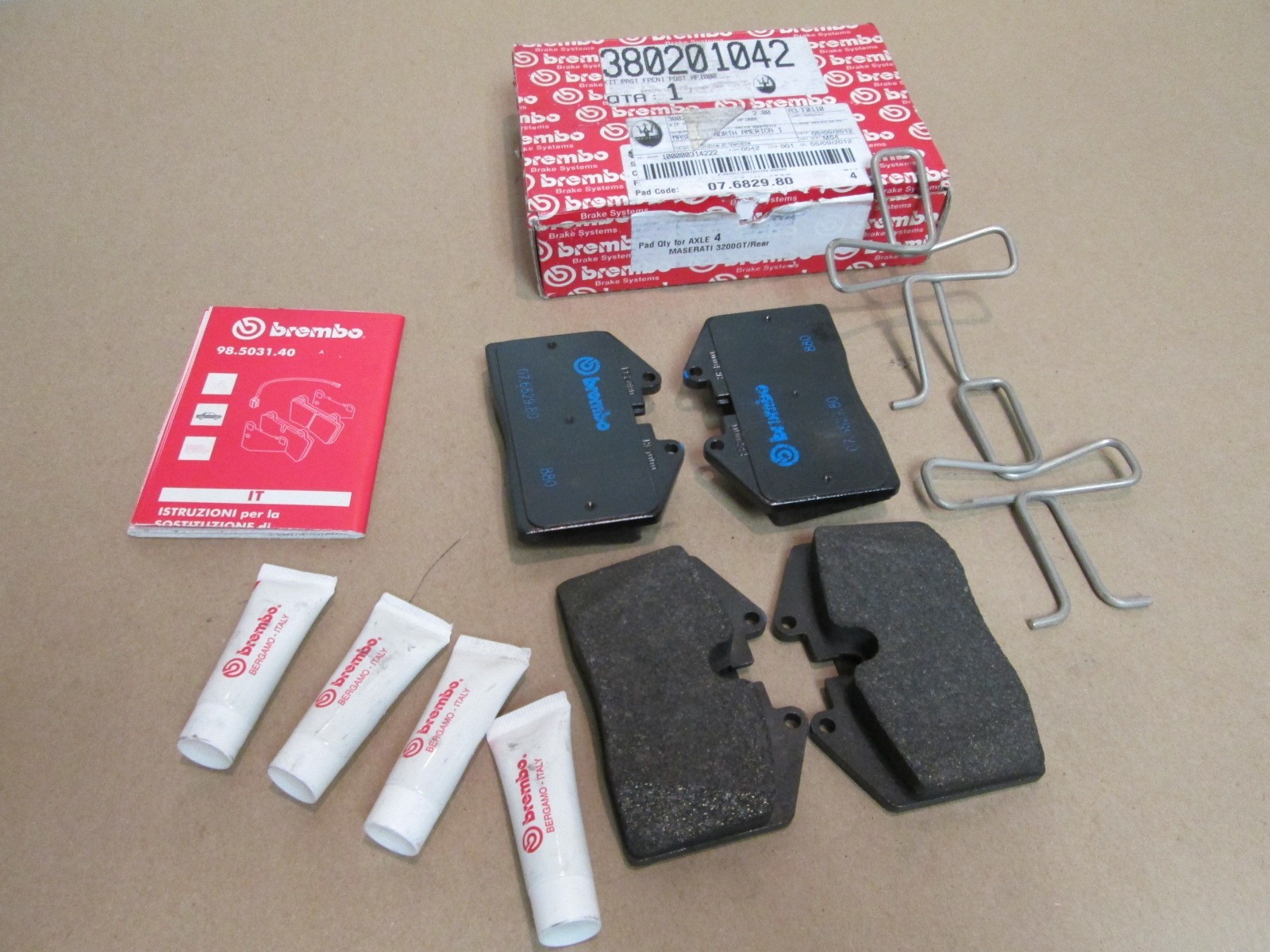 Maserati Coupe Rear Brake Pad Set,  New # 380201042