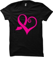 Pink Ribbon Heart - Breast Cancer Awareness October Women's T-shirt
