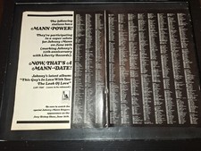Johnny Mann Liberty Records Rare Original 1968 Radio Promo Poster Ad Framed!