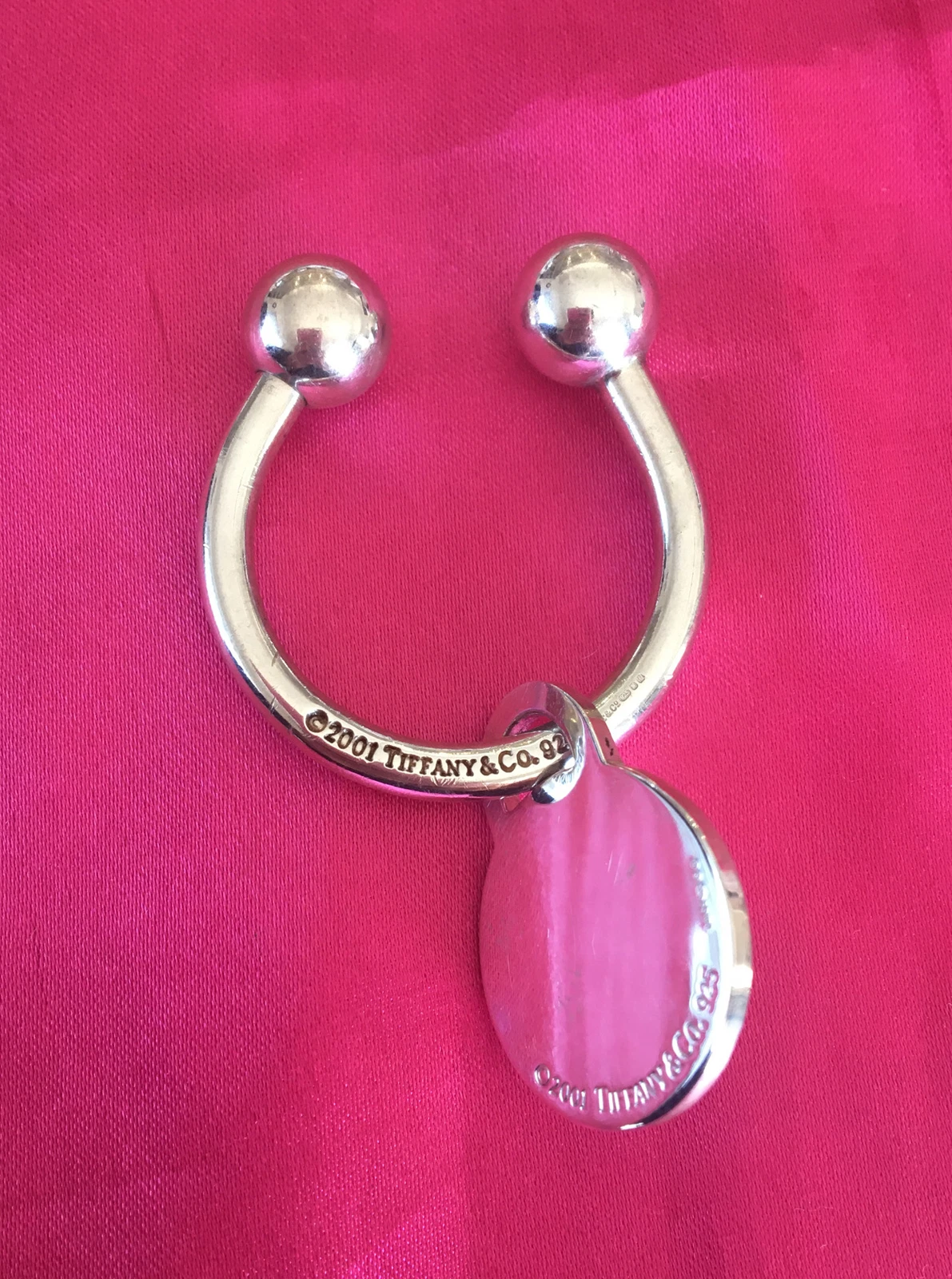 Rare Vintage Tiffany & Co. Sterling Silver KeyChain Key Ring Horseshoe Shaped