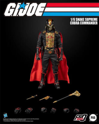 Threezero G.I. Joe FigZero 1/6 Snake Supreme Cobra Commander Action Figure New