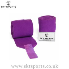 SKT POLO WRAPS FLEECE STABLE BANDAGES HORSE EQUESTRIAN LEG WRAPS SET OF 4 PURPLE