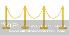 PLASTIC STANCHION SET IN YELLOW, VIP CROWD CONTROL