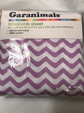 Garanimals Chevron Print Fitted Crib Sheet, Lavender