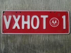 2001 South Australia custom VX HOT-1 Holden white/red license plate
