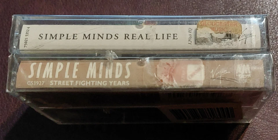 Simple Minds BRAND NEW Sealed CASSETTE TAPE Lot: Street Fighting Years REAL LIFE - Image 3 of 3