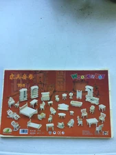 Wooden  Toy WP-79 JIA JU TAO CAN  Ready To Assemble Minature Doll Furniture