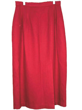 VTG Requirements Pleated Wool Skirt 14 Red Lined Holiday Office Career USA Made