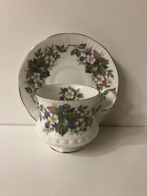 QUEENS ROSINA Teacup & Saucer  WILD FLOWERS Made In England Pre Owned