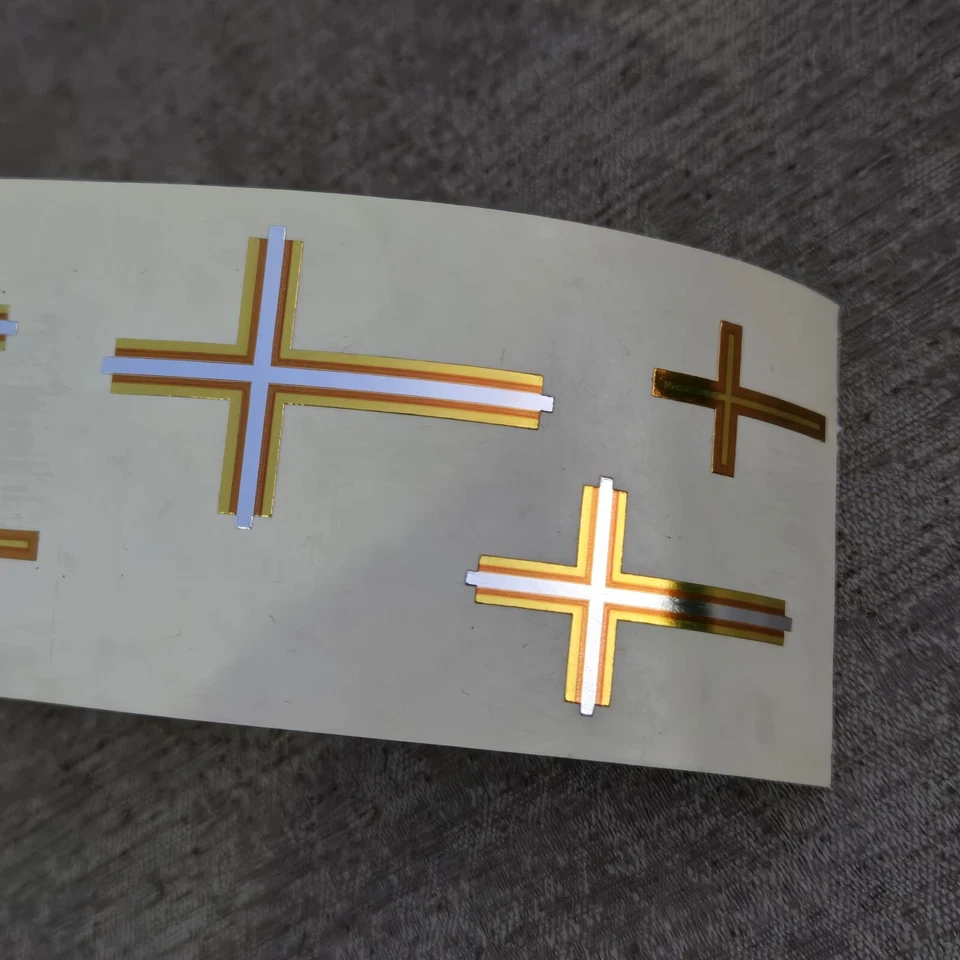 Mrs Grossman's Stickers Roll Cross Foil Metallic Religious 74 Strips Vintage 90s - Image 3 of 4