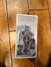 Vintage Metal Wind Up Robot Skeleton Toy 9  W/ Key Terminator MS288 Original Box