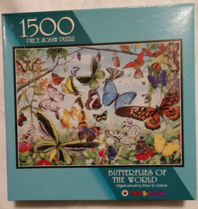 Butterflies of the World art by Peter R Gerbert, 1500 pc Jigsaw, Bits & Pieces