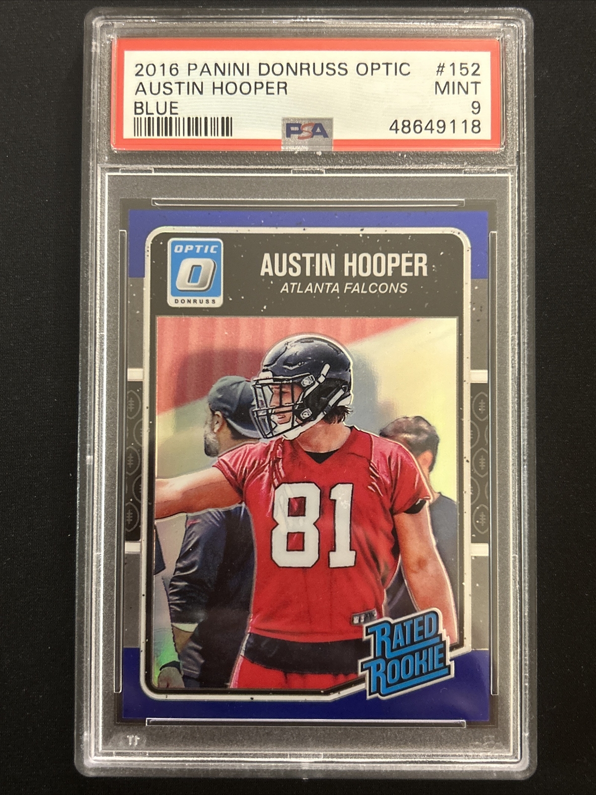 Austin Hooper Panini Donruss Optic #152 Blue