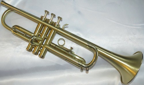 A NEW Custom Brushed brass refinish for trumpet cornet or flugelhorn with lacqur