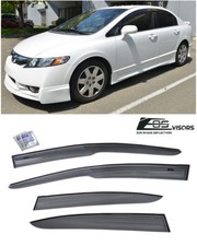 For 06-11 Civic Sedan 4dr Jdm Mugen Ii Side Window Visors Rain Guard Deflector