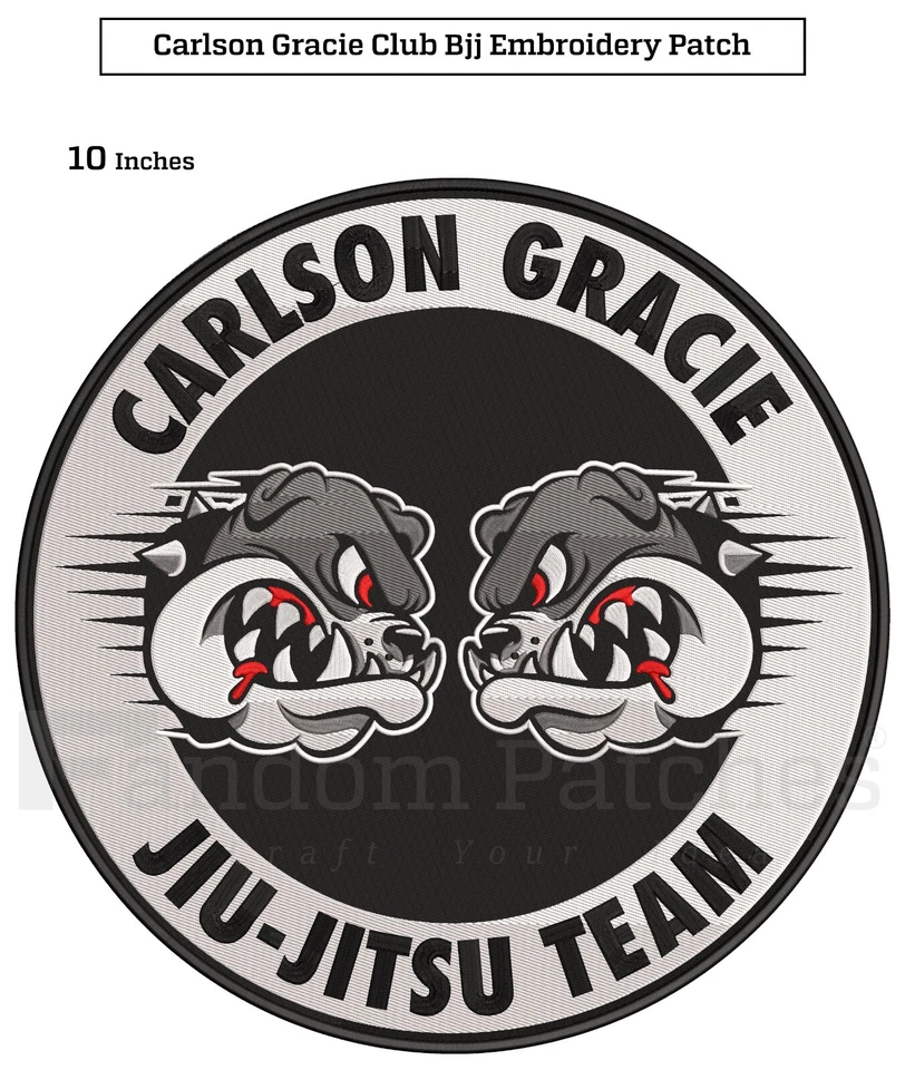 Carlson Gracie Bjj Embroidery Patches Jiujitsu Gi Patch Gracie BJJ Patches Pack - Image 2 of 4