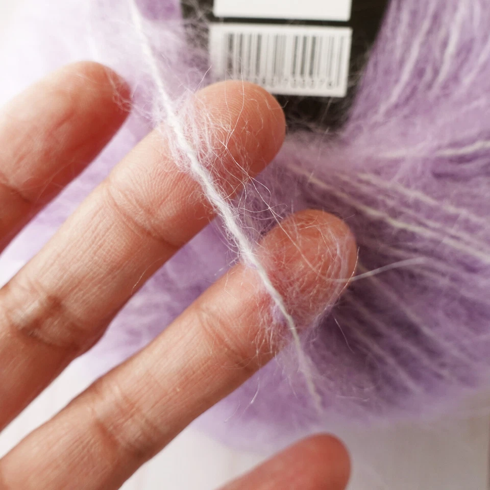 Debbie Bliss Gigi ~ Lot of 6 ~ #7 Lavender ~ Fluffy Bulky ~ Mohair ~ Halo - Image 4 of 4